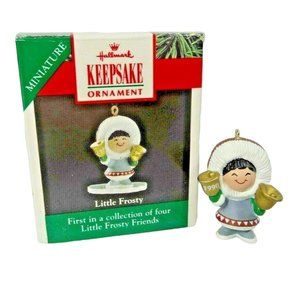 Little Frosty 1990 Hallmark Keepsake Miniature Ornament Eskimo Collectible